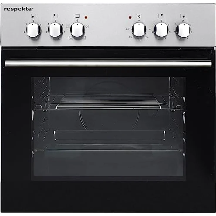 Respekta EB6000IXN Einbau-Herdset, Edelstahl, Backofen 59 L, 3 Beheizungsarten, Massekochfeld mit Blitzkochplatte, 5500 W – Bild 2