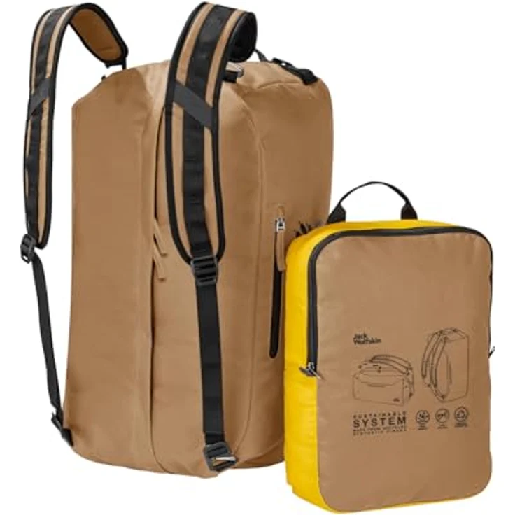 Jack Wolfskin Traveltopia Reisetasche, 59 cm, 100% Polyester, braun – Bild 3