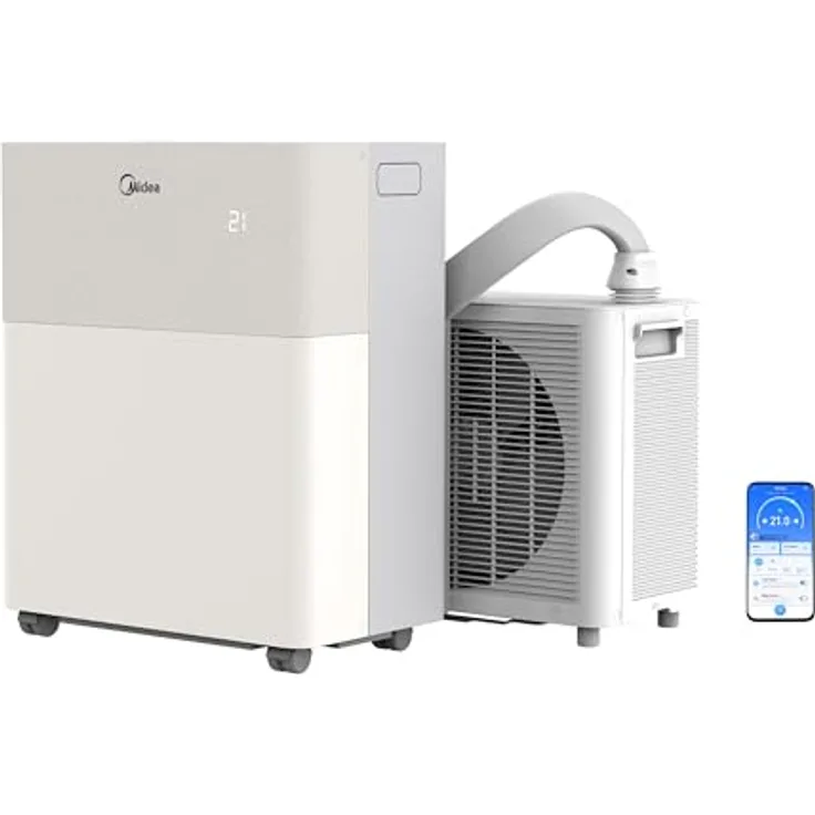 Midea PortaSplit Klimaanlage, 12.000 BTU, 3,5 kW, Kühlen & Heizen für Räume bis 42 m², Energieeffizienz A++/A+