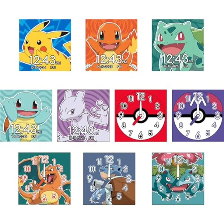 Kids Licensing KIDS EUROSWAN Interaktive Uhr für Kinder, Pokémon, Gelb, mit Kamera, Spielen und Lernfunktionen – Bild 3
