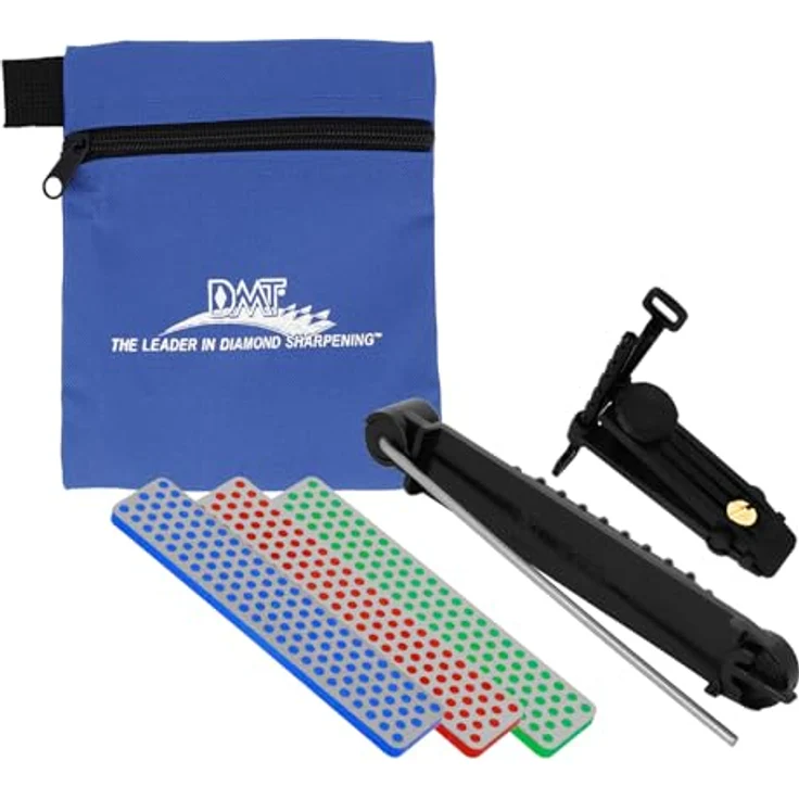 DMT AKEFC Aligner-Kit, 3 Schleifsteine mit Diamanten 10cm grob, fein, extra-fein, Führungsschiene, Aufbewahrungstasche aus Stoff – Bild 2