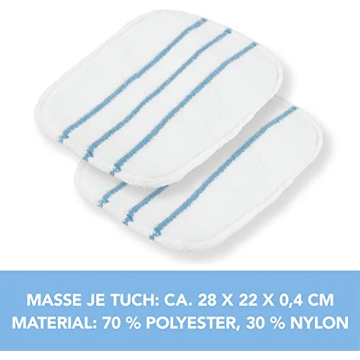 MAXXMEE Bodentuch für Vibration Dampfbesen | Ersatzbezüge | 28cm x 22cm x 0,4cm | Auch universal einsetzbar [Wiederverwendbar] – Bild 5