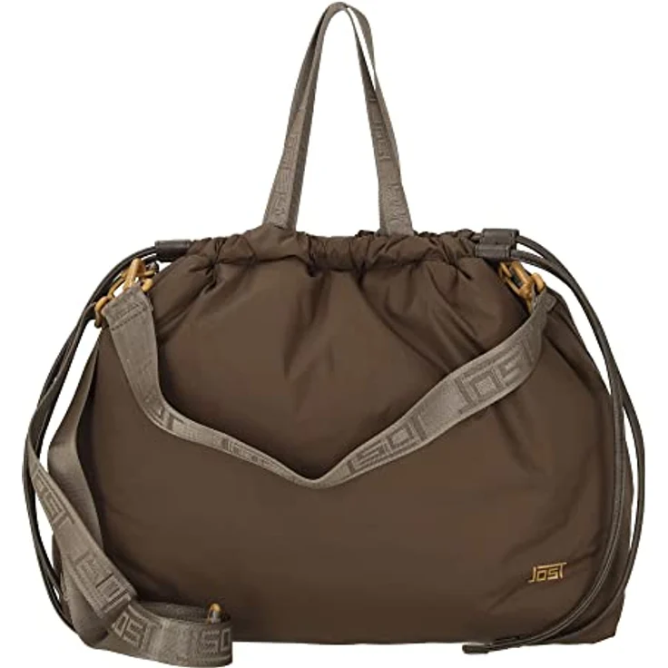 Jost Kemi Shopper, Lässige Schultertasche aus Nylon in Braun mit gut durchdachter Innenausstattung, 43x16x36 cm, 0.86 kg – Bild 1
