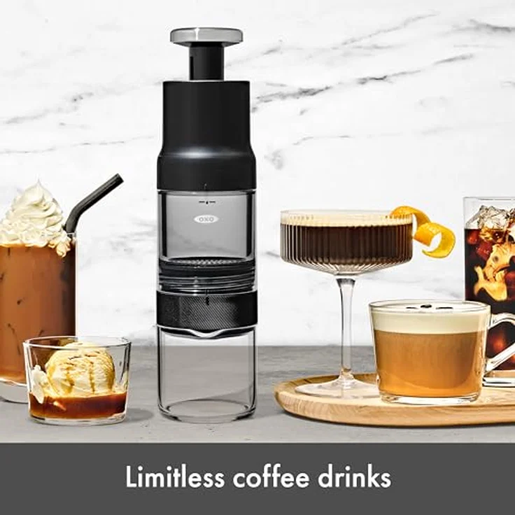 OXO Good Grips Rapid Brew Kaffeebereiter, Heiß in 2 Minuten, Cold Brew in 5 Minuten, ohne Strom, Edelstahlfilter, kompakt und leicht – Bild 8
