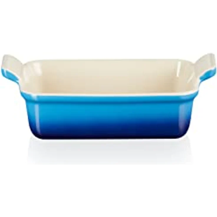 Le Creuset Rechteckige Auflaufform Tradition aus Steinzeug, 19 cm, 1.1 Liter, Azure, 71102192200001 – Bild 1