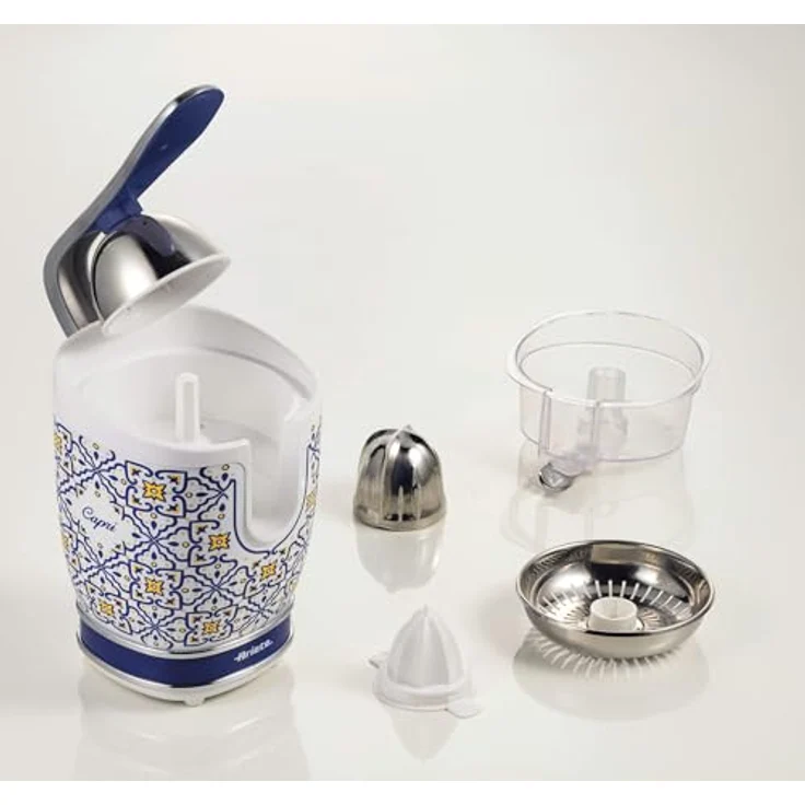 Ariete 413, Capri Zitruspresse mit Hebel, 2 Kegel, tropffreier Ausguss, leiser Motor, Metallgehäuse – Bild 4