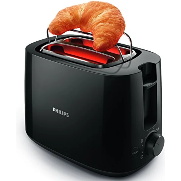 Philips Daily Collection hd2583-90 8slice (S) 600 W schwarz (8 Slice Toaster ? (S), Schwarz, Kunststoff, Knöpfe, Rotation, China, 600 W) – Bild 4