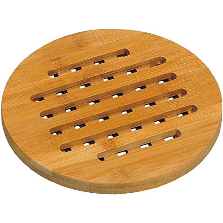 Kesper 58740 Topfuntersetzer aus Bambus, 19 cm, Braun - Schützt Arbeitsflächen vor heißen Töpfen und Pfannen