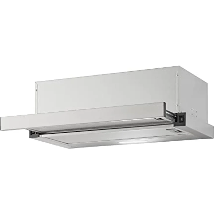 Yuna ALVA FS60B inklusive Kohlefilter | Unterbauhaube | Breite 60 cm | Luftstrom 358 m³/h | Edelstahlblende | LED-Beleuchtung | Dunstabzugshaube | Umluft & Abluft geeignet | 30,4 kWh/Jahr | 64 dBA – Bild 2
