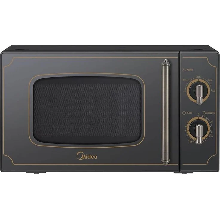 Midea MM720CJ7B, Solo-Mikrowelle mit 20 l, 700 W und Drehregler, Schwarz
