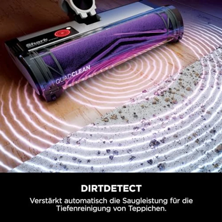 Shark Detect Pro kabelloser Akku-Staubsauger mit FloorDetect, 2L Auto-Empty System, 60 Minuten Laufzeit, leicht, flexibel, Anti-Hair-Wrap-Staubsauger kabellos mit Fugendüse, Weiß/Bronze IW3611EU – Bild 3