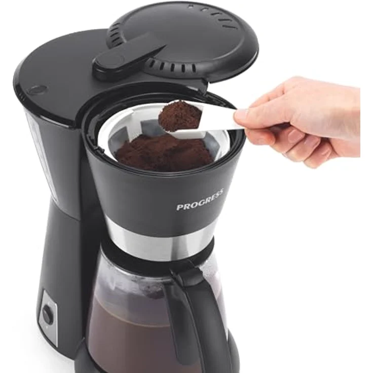 Progress EK6160PVDE Filterkaffeemaschine, 10 Tassen, Schwarz mit Warmhaltefunktion und wiederverwendbarem Filter – Bild 7