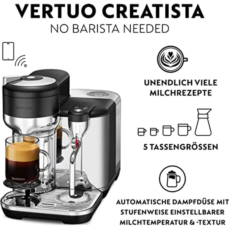 Nespresso VERTUO Creatista Kapselmaschine von Sage, Black Truffle – Bild 2