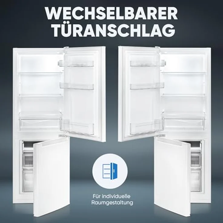 Bomann Kühlschrank mit Gefrierfach 143cm hoch | Kühl Gefrierkombination 173L mit 3 Ablagen & 3 Schubladen | leise Kühlgefrierkombi 40db | Kühlschrank KG 7359 weiß – Bild 4