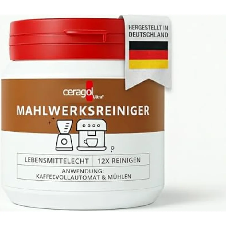 ceragol Mahlwerkreiniger Vollautomat und Kaffeemühle, 200g - Effektiver Reinigungsbohnen für Kaffeevollautomaten und Mühlen, lebensmittelecht, glutenfrei, geschmacksneutral – Bild 1