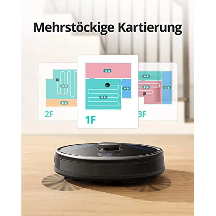 Eufy Clean LR30 Hybrid+ Saugroboter mit Wischfunktion und Absaugstation, 145 min Akkubetrieb, 3000 Pa Saugleistung, iPath Lasernavigation, schwarz – Bild 6