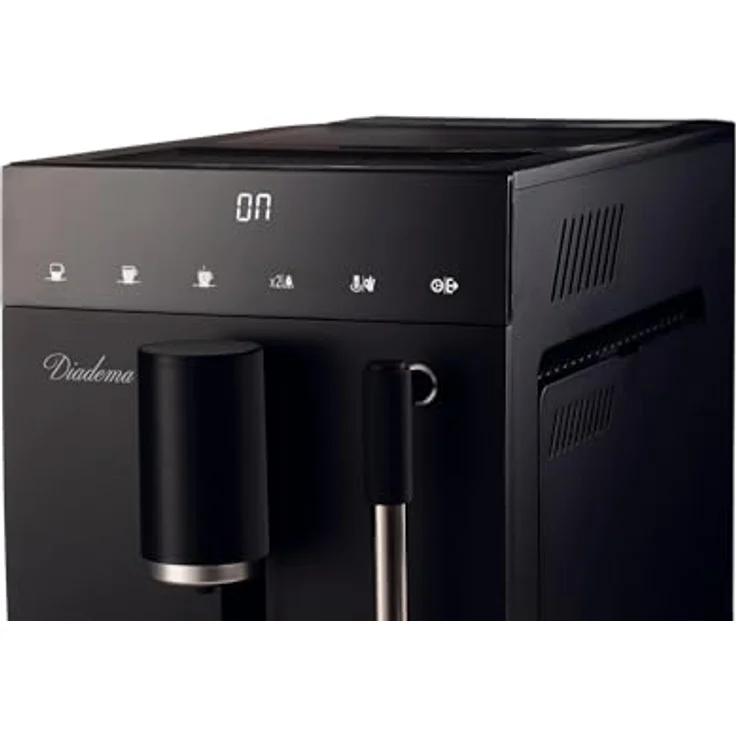 Ariete 1452 Diadema Kaffeevollautomat, 1350W, 19 bar Druck, für Kaffee, Amerikaner und Heißwasser, Cappuccino Gerät, LED-Display, verstellbarer Auslauf, schwarz – Bild 2