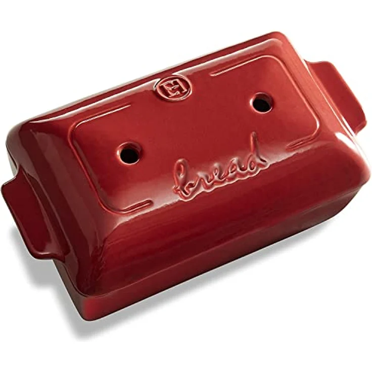 Emile Henry Brotlaib Bäcker, Keramik, Rot, 24x15x12.5 cm – Bild 4
