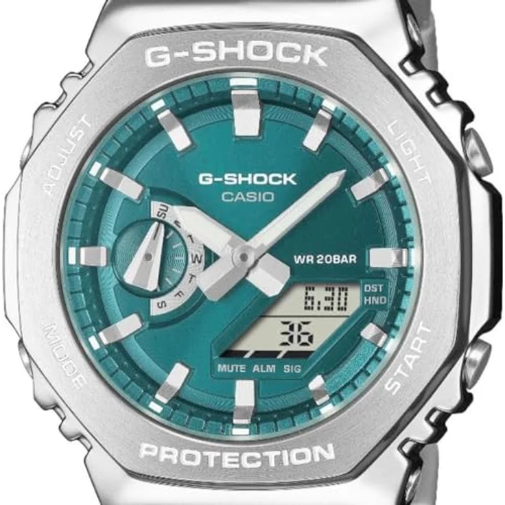 Casio GM-2110D-3A1ER G-Shock, Armbanduhr aus Stahl in Petrol, lässiger und klassischer Stil – Bild 7