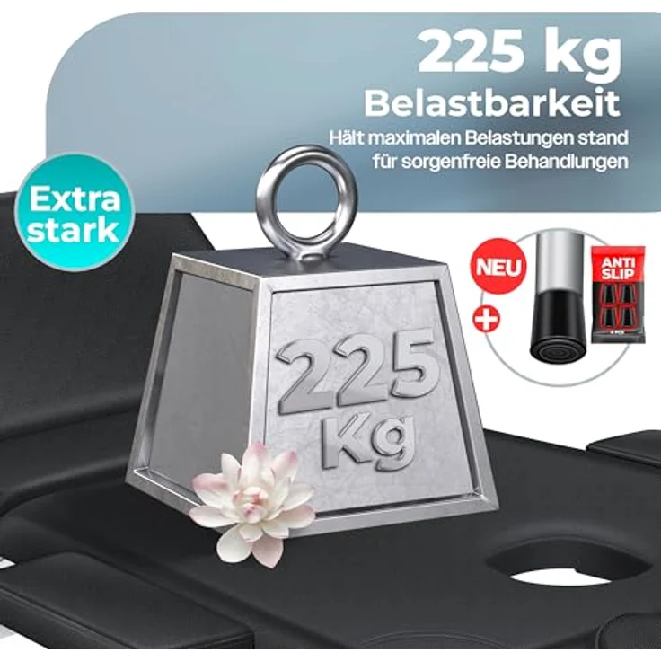 KESSER Massageliege, Mobile & höhenverstellbare 3 Zonen Massagebett, Wasser- und Ölresistent – Bild 5
