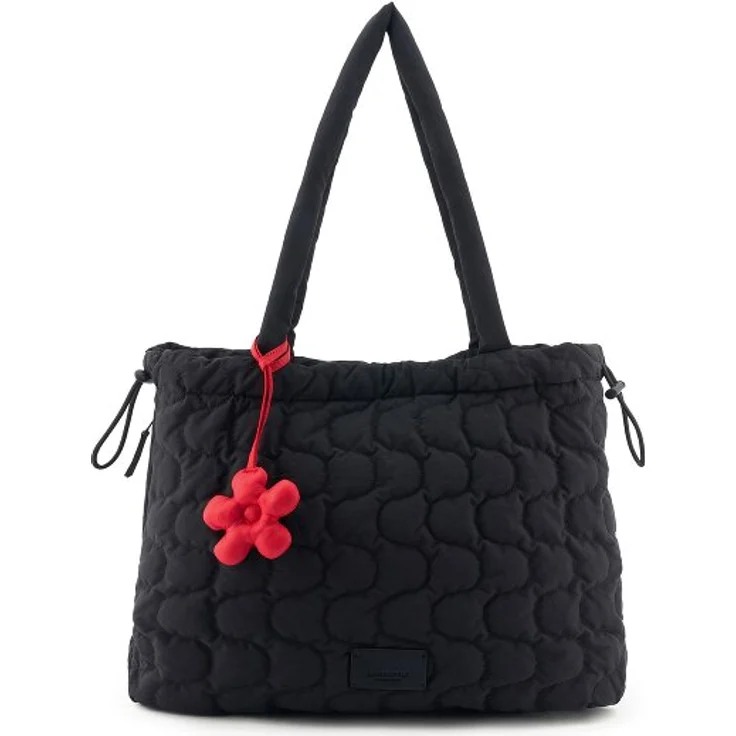 Seidenfelt Vaala Shopper Tasche, 43 cm, schwarz, 100% Polyamid, 34 cm Höhe, 14 cm Breite