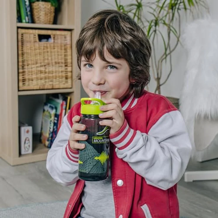 Scooli AERO Trinkflasche Jurassic World, 500 ml mit Drehverschluss, für Schule und Sport – Bild 4