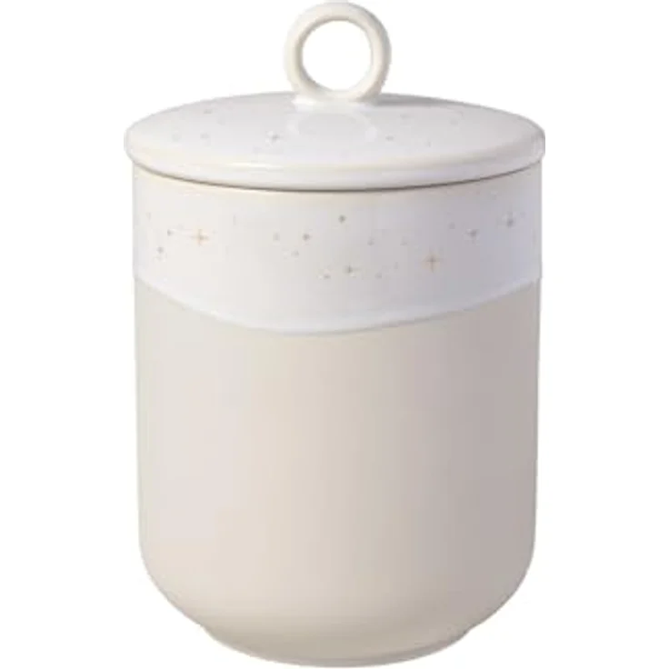 like. by Villeroy & Boch Winter Glow Längliche Gebäckdose, Mikrowellensicher, Beige, Premium Porzellan, 12x12x18,5 cm – Bild 4