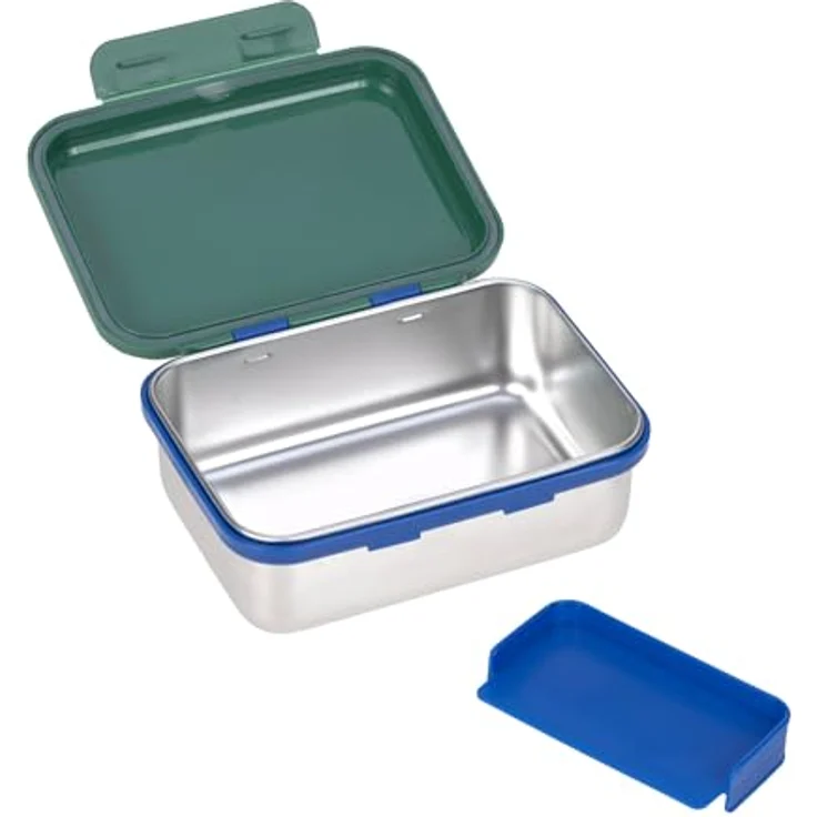 LÄSSI G Lunchbox Little Gang, Rainbow green, Edelstahl mit Silikonring, bruchfest, spülmaschinengeeignet – Bild 3