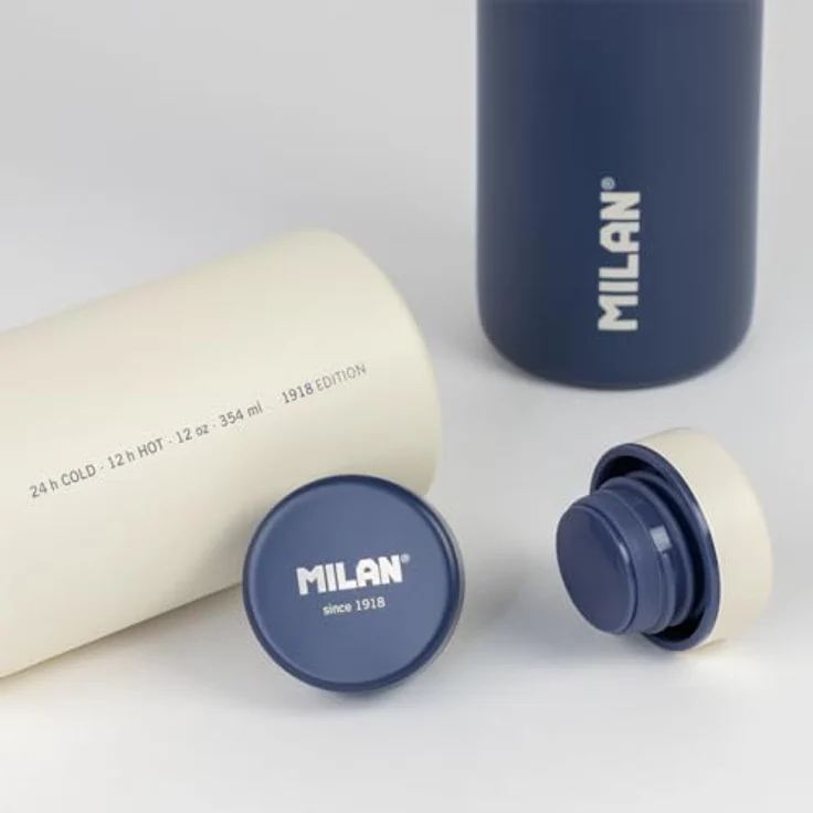 MILAN® Isolierflasche 591 ml Edition 1918 Marineblau, Edelstahl, Thermos, Schraubverschluss, Sport, Electric Stovetop Compatible – Bild 4