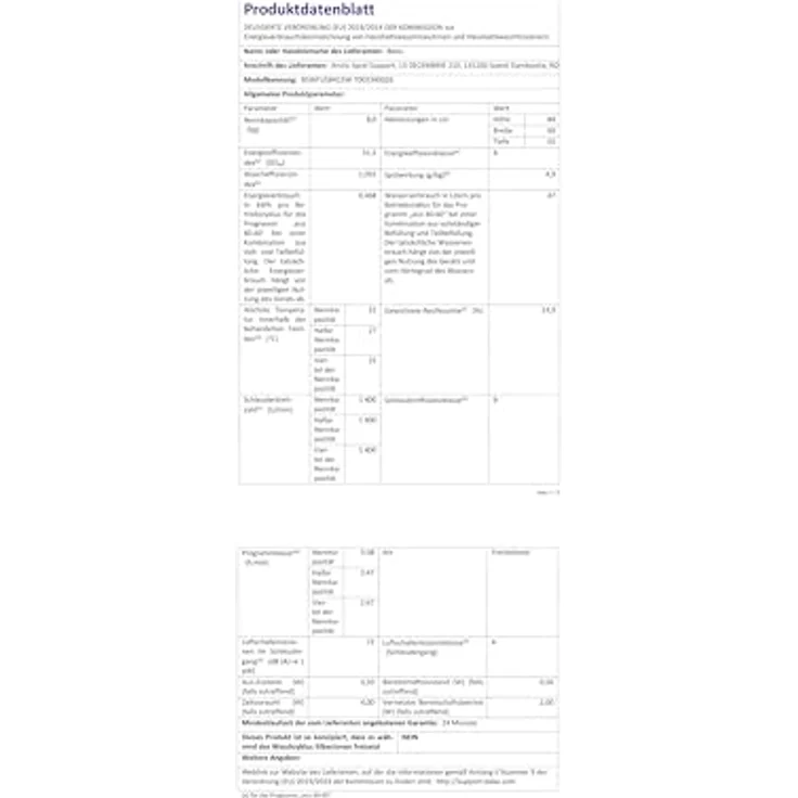 Beko B5WFU58415W, Frontlader-Waschmaschine, A, Fassungsvermögen 8 kg, Standgerät, Breite 60 cm – Bild 10