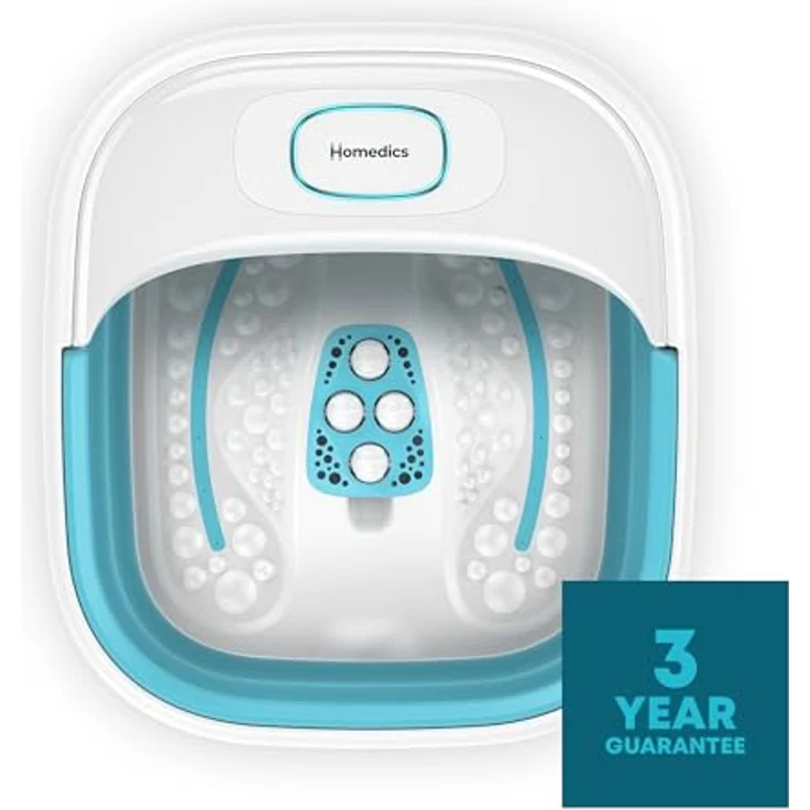 Homedics Faltbares Fußbad Platzsparendes Fußmassagegerät zur Entspannung Fußsprudelbad mit Massagefunktion, Wärmeerhaltung-Technologie und Sprudelmassage, Fußbett mit Massageköpfen, Ergonomisch – Bild 2