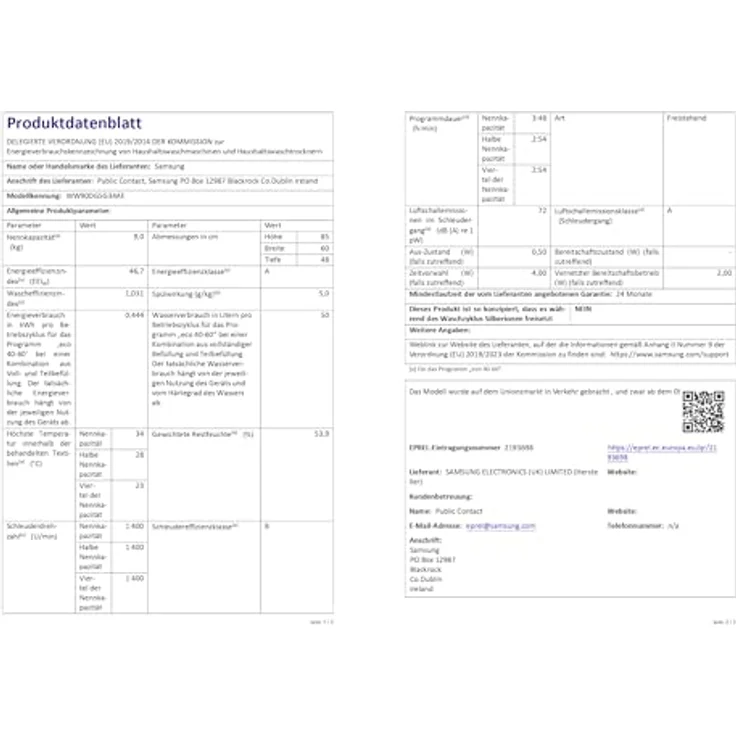 Samsung WW90DG5G34AEEG, Slim Waschmaschine mit 9 kg Kapazität, AI Ecobubble™, Super Speed Programm und SmartThings App – Bild 15