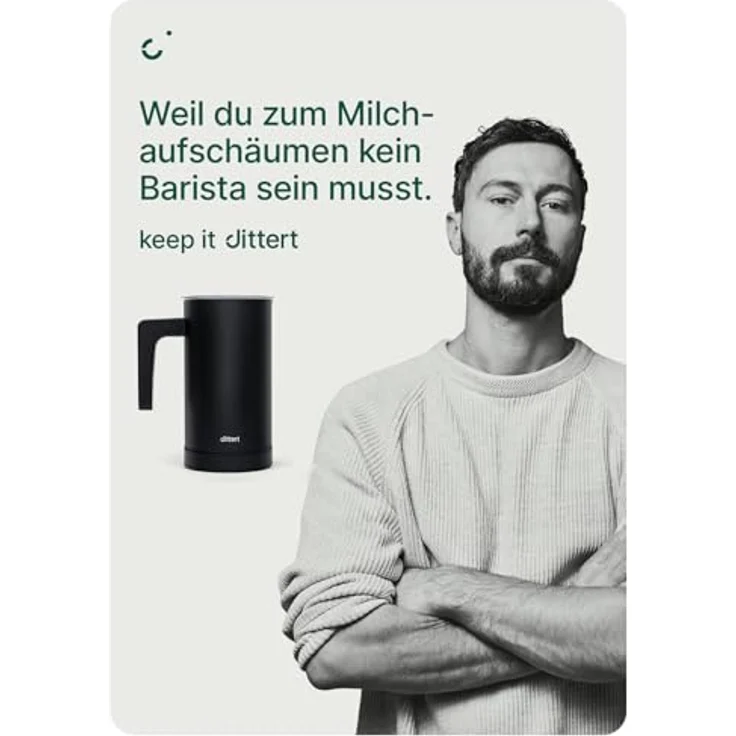Dittert MF001B-00 Serie One Milchaufschäumer, Automatisch für ca. 150 ml, Schwarz, Versandkostenfrei – Bild 6