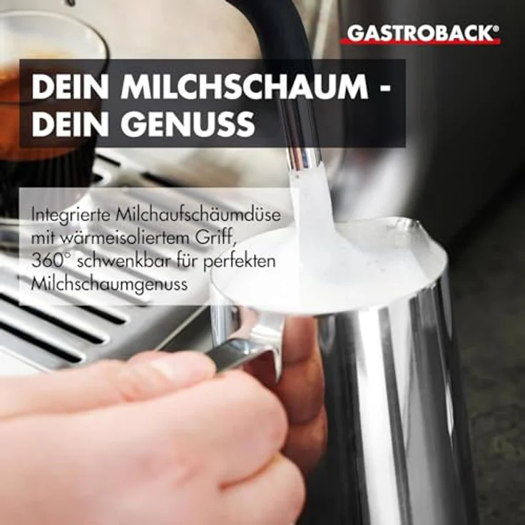 Gastroback 42627 Design Espresso Advanced Urban Duo, Zweikreis-Thermoblock-Siebträger-Espressomaschine mit integriertem Mahlwerk und 30 Mahloptionen, Mehrfarbig – Bild 5