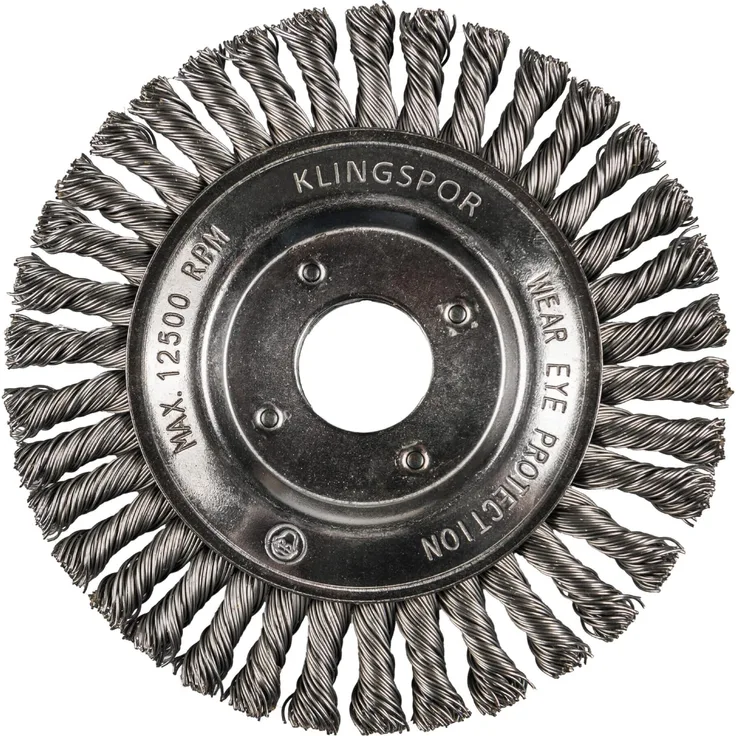 Klingspor Pipelinebürste gez. einreihig Anzahl Reihen 1 178 x 6 x 22,23 mm 0,5 Stahl, ideal für professionelle Bearbeitung von U-/V-Nähten, schmalen Kehlnähten geeignet, Stahl.