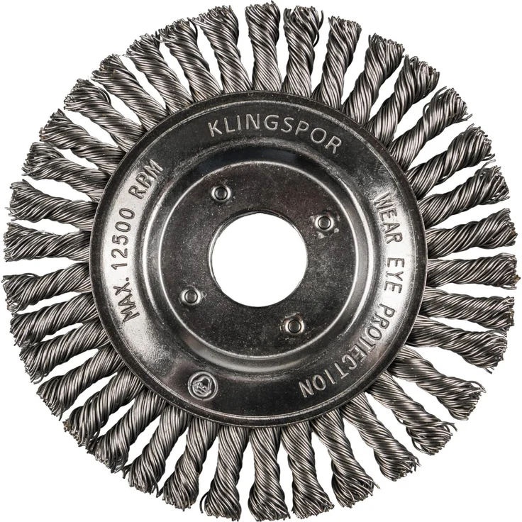 Klingspor Pipelinebürste gez. einreihig Anzahl Reihen 1 178 x 6 x 22,23 mm 0,5 Stahl, ideal für professionelle Bearbeitung von U-/V-Nähten, schmalen Kehlnähten geeignet, Stahl.