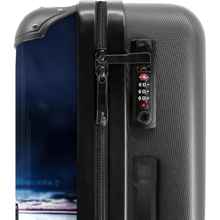 NoBoringSuitcases.com© Kinderkoffer Auto - Blau - Jungen - Kind 67 cm - 72 L, 4 Rollen, Mittelgroßer Reisekoffer mit Rollen für 20kg – Bild 6