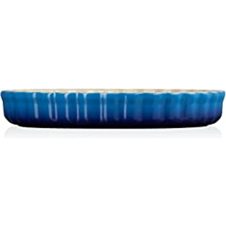 Le Creuset TARTE-FORM 28 CM AZURE, Backform aus Steingut mit gleichmäßiger Wärmeverteilung, Blau – Bild 3