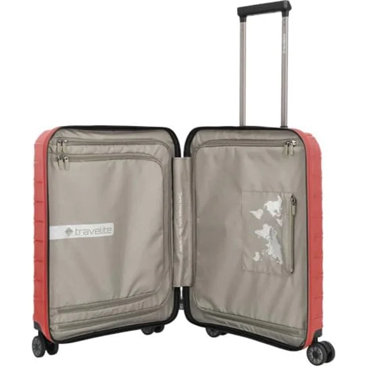 Travelite Mooby, 4 Rollen Kabinentrolley 55 cm mit Laptopfach, rot – Bild 6