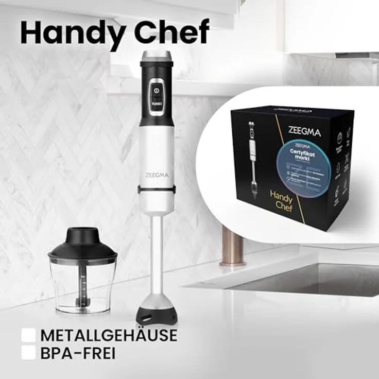 Zeegma Handy Chef, Stabmixer, Schwarz, Silber – Bild 8