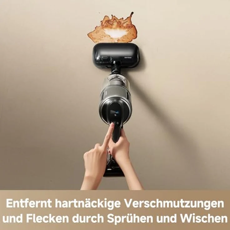 Dreame Z40 Station Nass Trockensauger, Kabelloser Stielstaubsauger mit automatischer Leerung, 310 AW Saugkraft, 160 Min. Reinigungsdauer – Bild 4