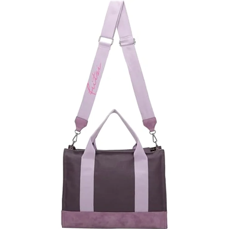 Fritzi aus Preußen Handtasche, Canvas Handtasche 40 cm, Violett, abnehmbarer Schulterriemen zum crossbody Tragen – Bild 2