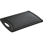 Zassenhaus Schneidbrett EASY CUT | Schwarz | 38×25x1 cm | beidseitig verwendbar | extrem rutschfest | klingenschonend | mit Saftrille | Schneidebrett spülmaschinenfest | Schneidebrett kunststoff