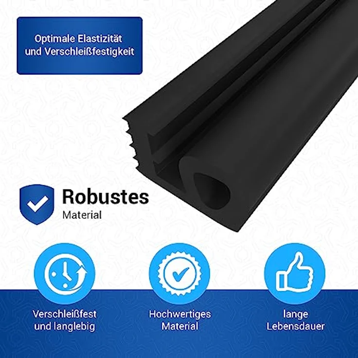 VIOKS Türdichtung für Spülmaschine, Ersatz für Electrolux 152740100/2, 546 x 15 x 9 mm, hochwertige Dichtung für Zanussi und AEG Geschirrspüler – Bild 4