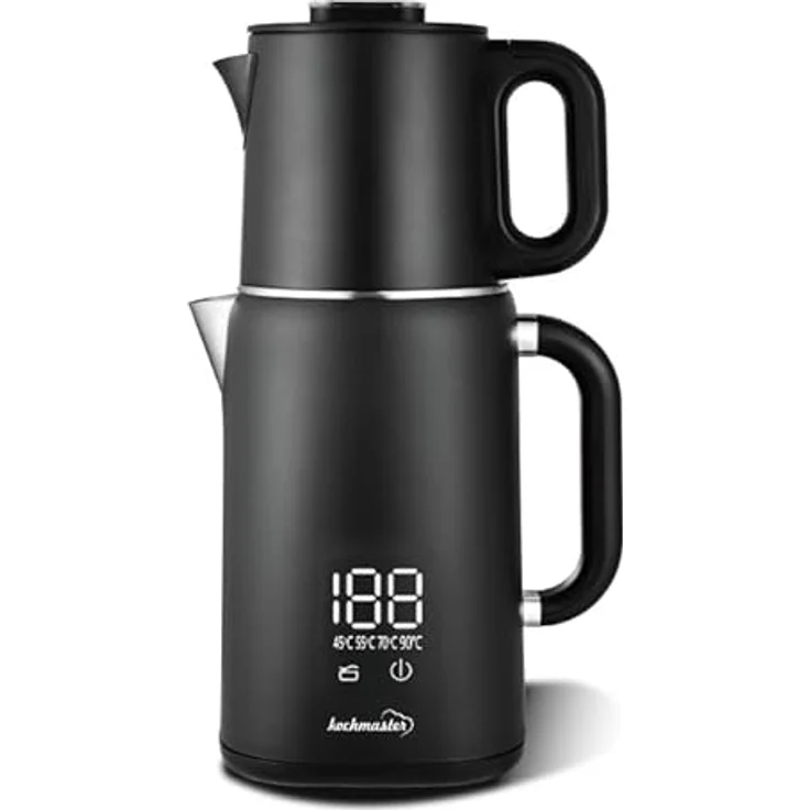 KOCHMASTER Dem Keyfi Pro Teemaschine, Digitale Teemaschine mit Temperaturregelung, 1.5L + 1.1L, 1800W, Edelstahl, Warmhaltefunktion, Überhitzungsschutz – Bild 4