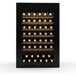 Klarstein Rhone 59 Uno Weinkühlschrank - 59 Flaschen, 1 Zone, 5-20 °C, LED-Steuerung, UV-Schutz, Leiser Betrieb, Schwarz