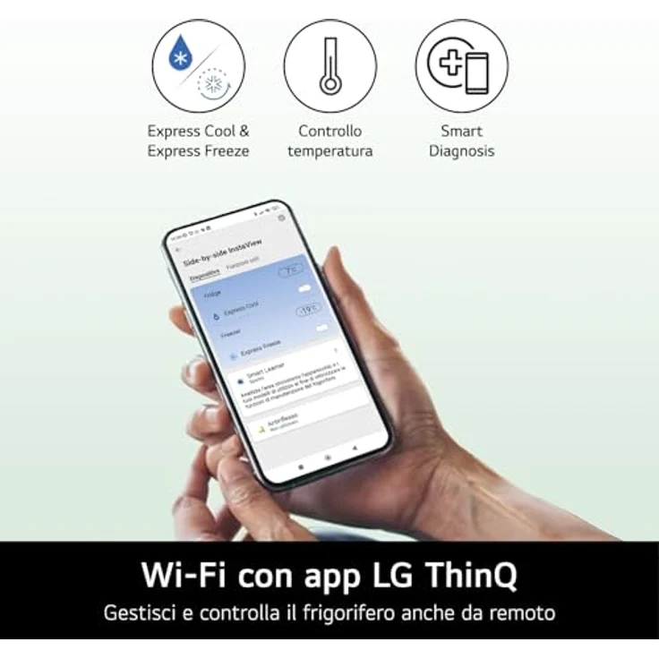 LG GTF744PZPED, Freistehende Kühl-Gefrierkombination mit 509 l, NoFrost, Multi Airflow, Wasserspender, Platin – Bild 4