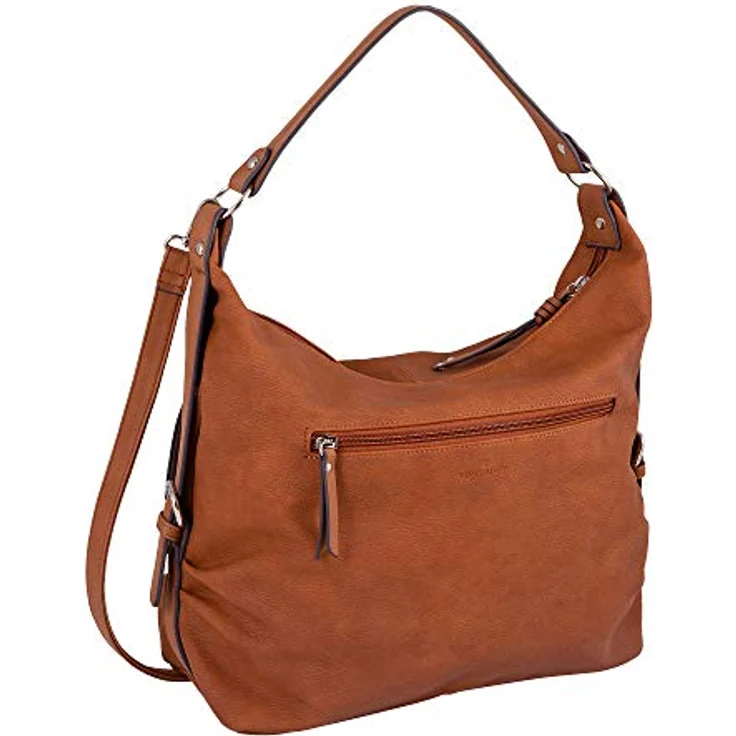 Tom Tailor Caia Schultertasche, geräumige Handtasche mit 2 Reißverschlussfächern, 37 cm, braun – Bild 4