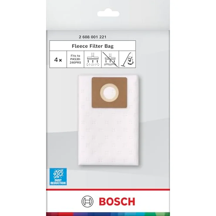 Bosch Vliesbeutel für Staubsauger, 4 Stück, 420 x 420 mm, Serie Line – Bild 2