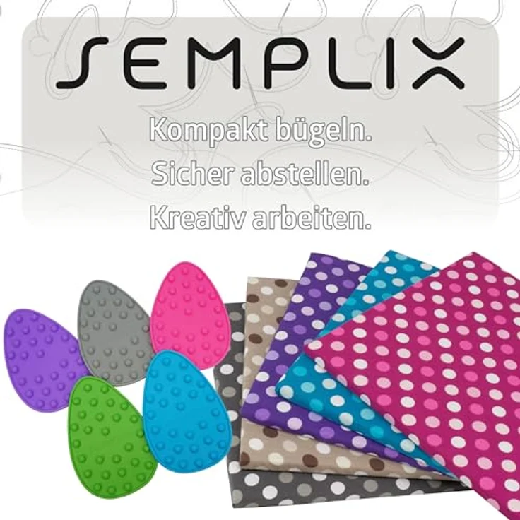 Semplix Dampfbügeleisen-Set, inkl. Prym Mini-Bügeleisen, Bügelunterlage (30 x 40 cm), Silikonablage, grau/grün, 375 W – Bild 7